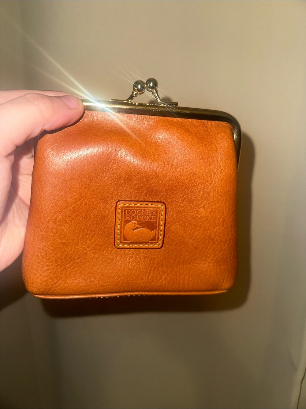 Dooney & Bourke Florentine Large Framed Purse Natural Color